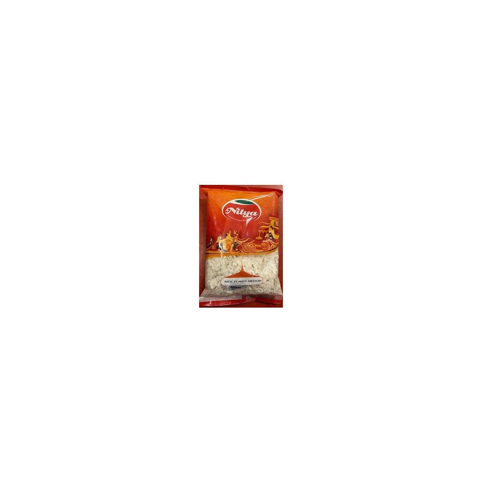 Poha Średnie Białe – 500g | NITYA – Premium Płatki Ryżowe
