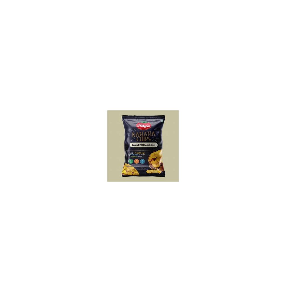 Chipsy Bananowe CS (Smażone w Oleju Kokosowym) – 150g | Nitya – Chrupiąca Przekąska w Stylu Keralijskim