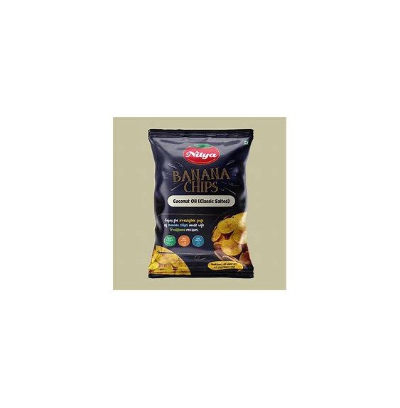 Chipsy Bananowe CS (Smażone w Oleju Kokosowym) – 150g | Nitya – Chrupiąca Przekąska w Stylu Keralijskim
