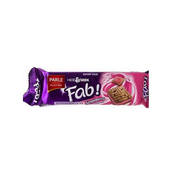 Hide & Seek Fab Strawberry – 112g | IND – Strawberry Flavored Cookies for Tea and Snacks
