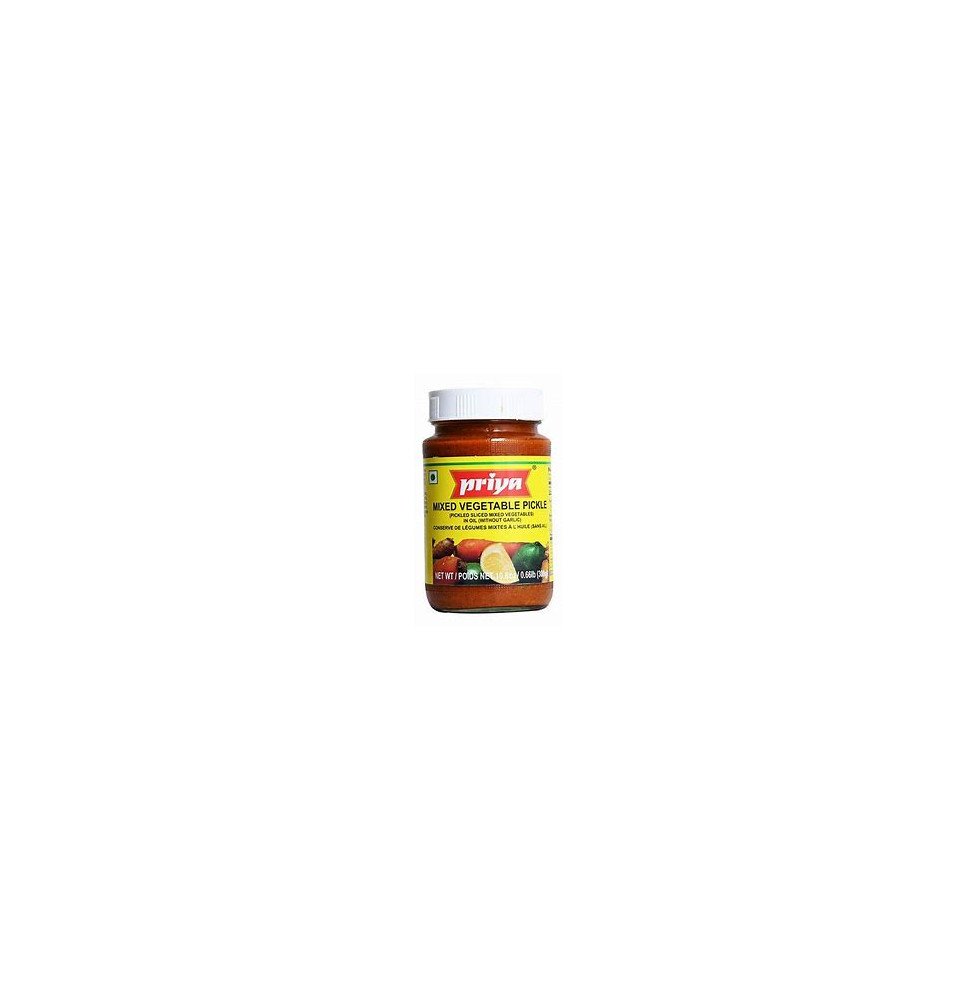 Marynowane warzywa mieszane bez czosnku – 300g, marki Priya