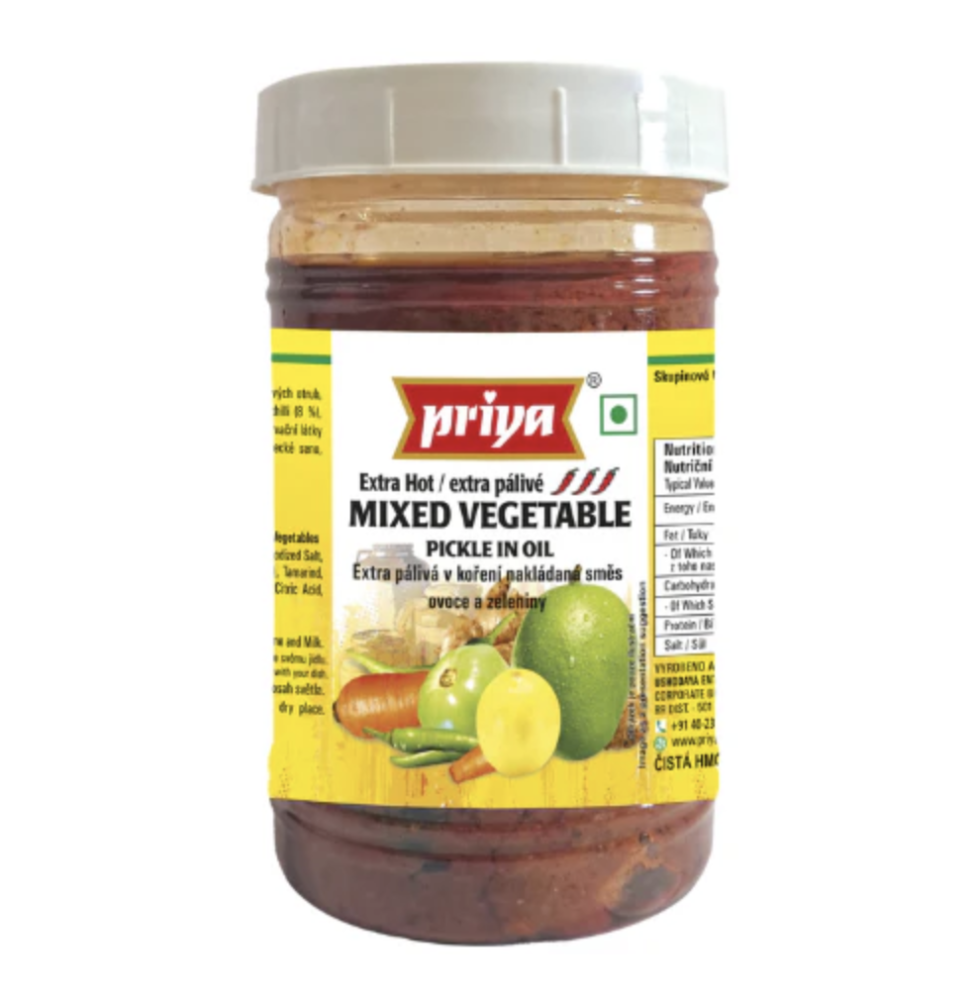 Ekstra ostra marynata z warzyw mieszanych – 300g, marki Priya