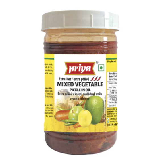 Ekstra ostra marynata z warzyw mieszanych – 300g, marki Priya