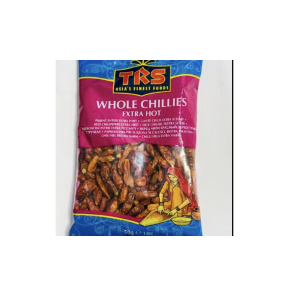 TRS Cała Papryka Chili – 400g | Całe Suszone Czerwone Papryczki do Gotowania i Mieszania Przypraw