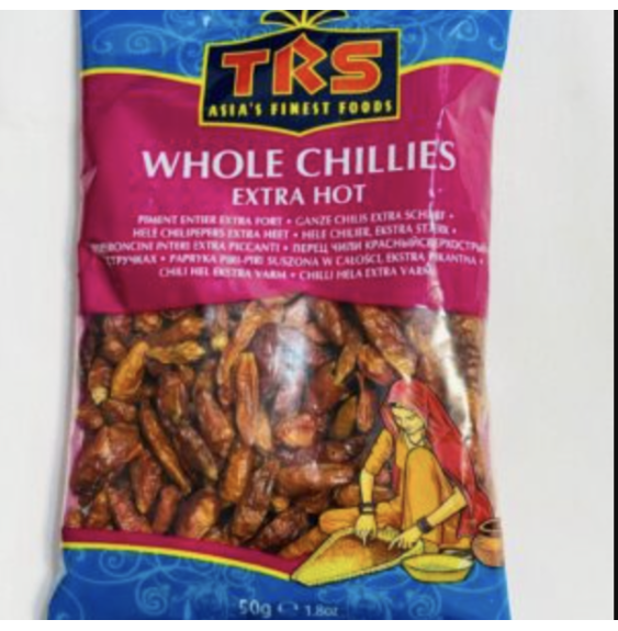 TRS Cała Papryka Chili – 400g | Całe Suszone Czerwone Papryczki do Gotowania i Mieszania Przypraw