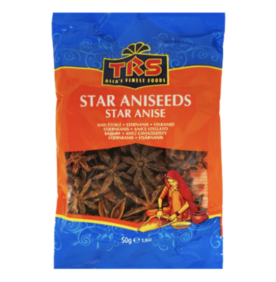 TRS Anyż Gwiazdkowy – 50g | Aromatyczne Całe Anyżki Gwiazdkowe do Przypraw i Przyprawiania,
