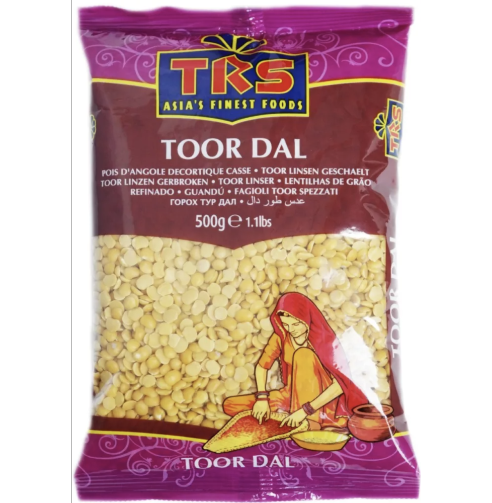 TRS Toor Dal – 500g | Wysokiej Jakości Zielona Soczewica Żółta do Gotowania i Curry,