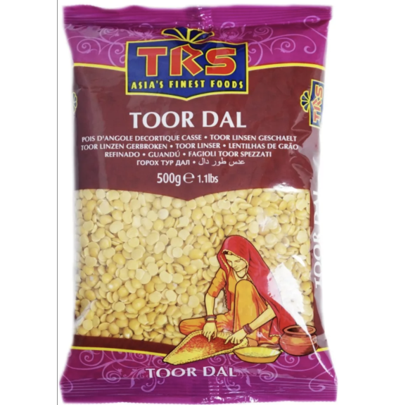 TRS Toor Dal – 500g | Wysokiej Jakości Zielona Soczewica Żółta do Gotowania i Curry,