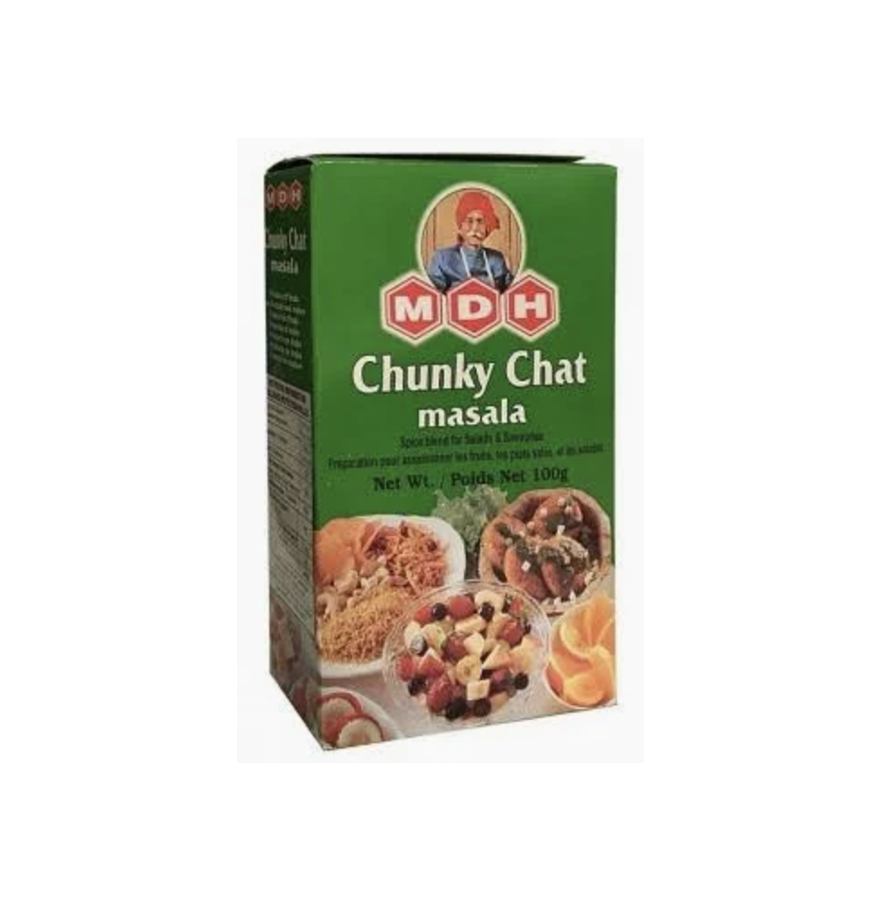 Masala Chaat – 100g | MDH Kawałkowa, Kwaśna Mieszanka Przypraw do Przekąsek i Owoców,