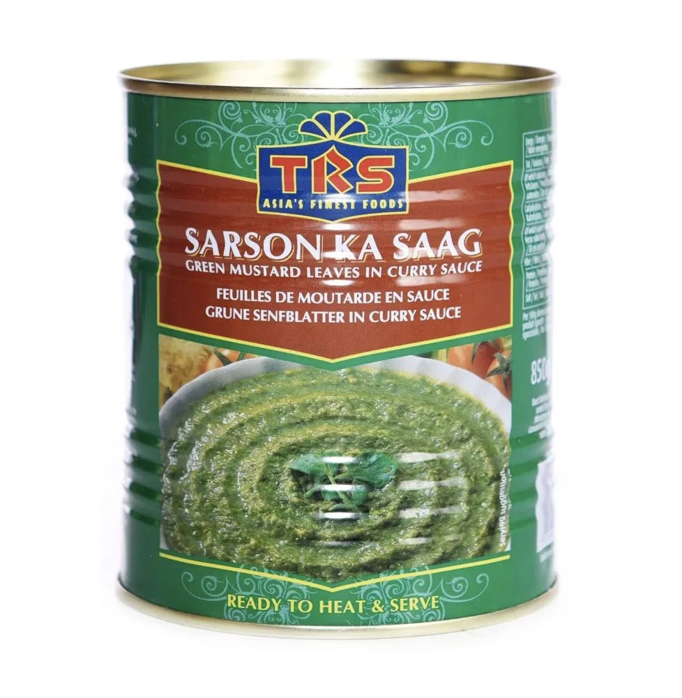 Sarson Ka Saag – 450g | TRS Tradycyjne Liście Gorczycy do Potraw Punjabi,