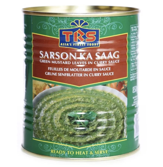 Sarson Ka Saag – 450g | TRS Tradycyjne Liście Gorczycy do Potraw Punjabi,