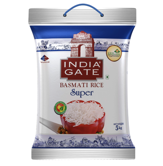 Ryż Basmati India Gate Premium EL – 5.5kg | Starzony Ryż Basmati do Premium Potraw i Biryani,