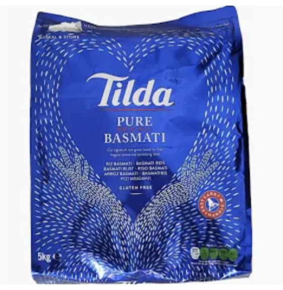 Ryż Basmati Tilda – 5kg | Premium Ryż Basmati do Gotowania i Biryani,