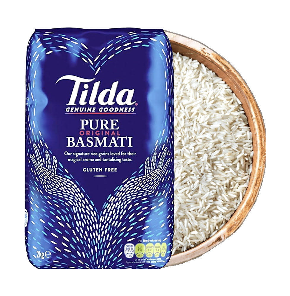 Ryż Basmati Tilda – 2kg | Starzony Premium Ryż Basmati do Gotowania i Biryani,