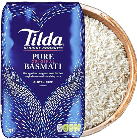 Ryż Basmati Tilda – 2kg | Starzony Premium Ryż Basmati do Gotowania i Biryani,