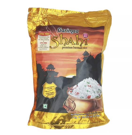 Ryż Basmati Garimaa Shahi – 1kg | Premium Starzony Ryż Basmati do Gotowania i Biryani,