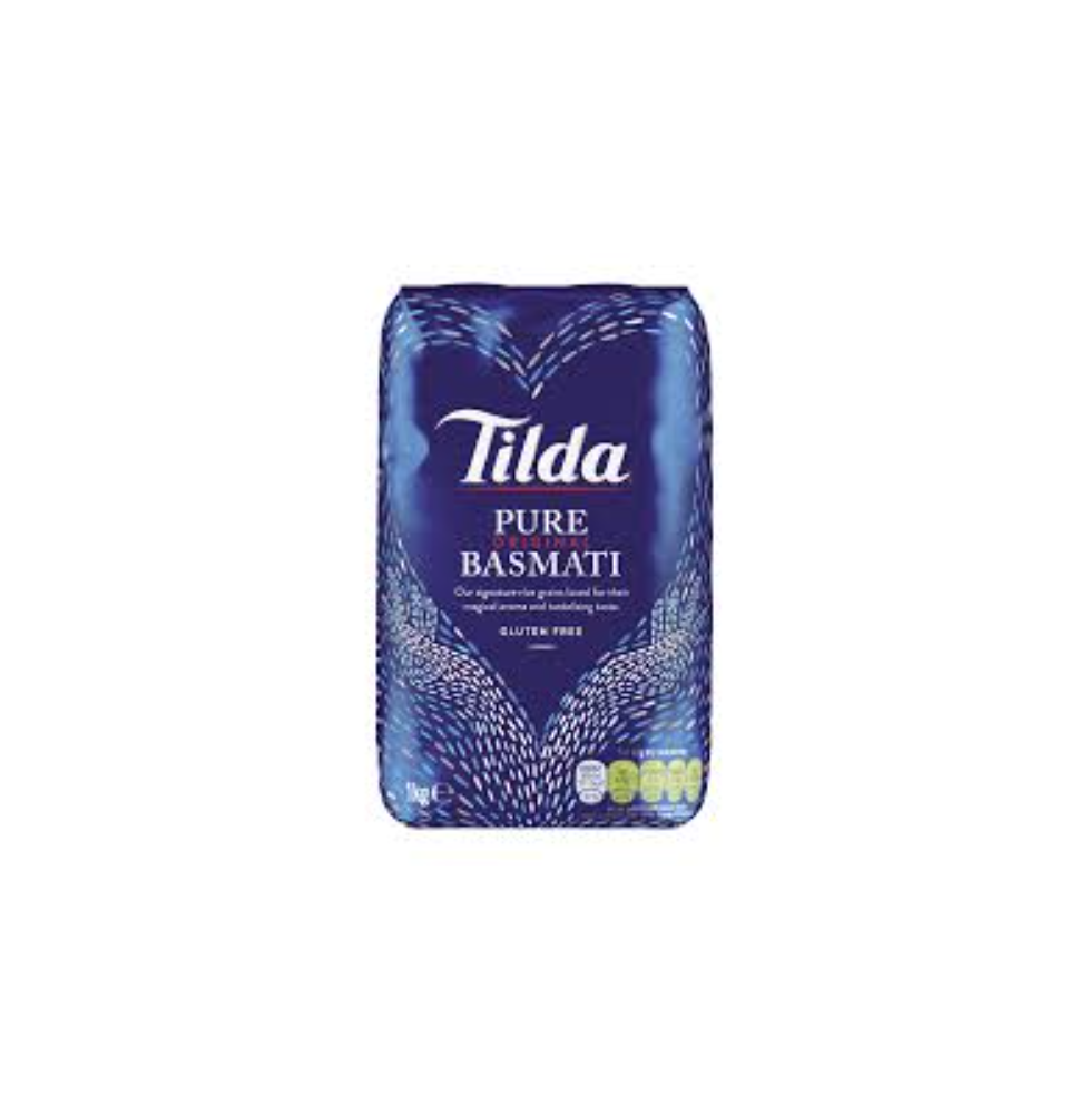Ryż Basmati Tilda – 1kg | Premium Starzony Ryż Basmati do Gotowania i Biryani,