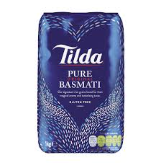 Ryż Basmati Tilda – 1kg | Premium Starzony Ryż Basmati do Gotowania i Biryani,