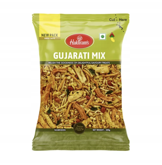 Mieszanka Gujarati Haldiram – 200g | Autentyczna Gujarati Mieszanka Snacków do Zajadańców,