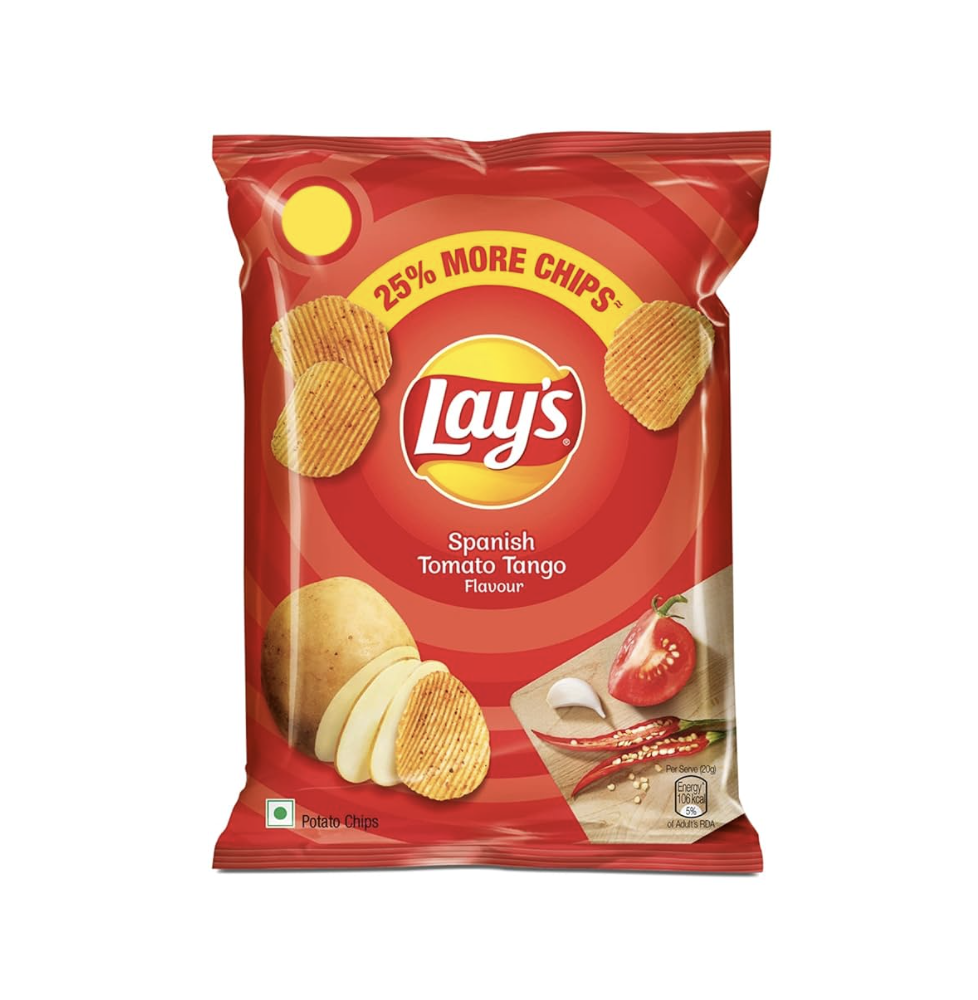Lay’s Spanish Tomato Tango – 52g | Chipsy Ziemniaczane o Smaku Pikantnych Hiszpańskich Pomidorów,