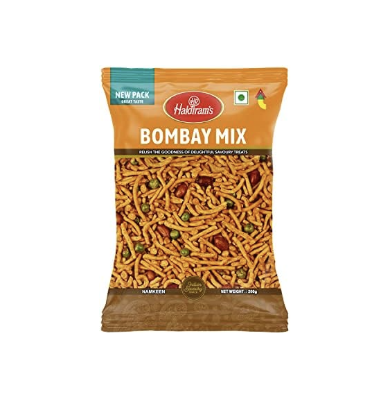 Mieszanka Bombay Haldiram – 200g | Chrupiąca Mieszanka Bombay na Przekąski do Herbaty i Imprez,