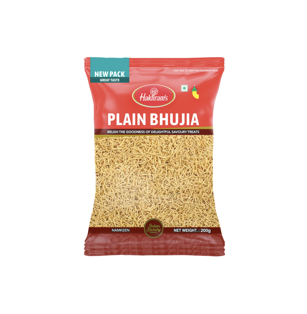 Bhujia Zwykła Haldiram – 200g | Chrupiąca Bhujia do Przekąsek i Herbaty,