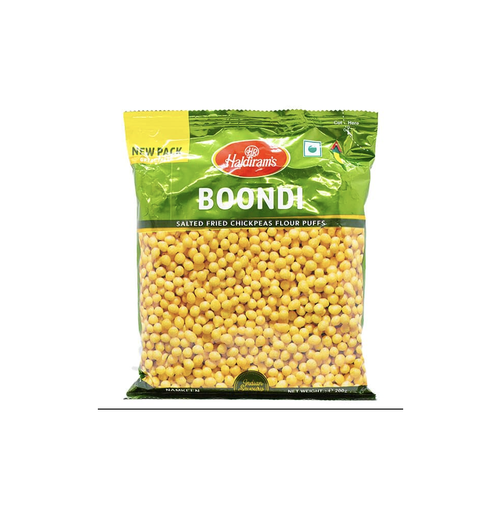 Haldiram Boondi – 200g | Crunchy Indian Boondi for Snacking & Cooking
