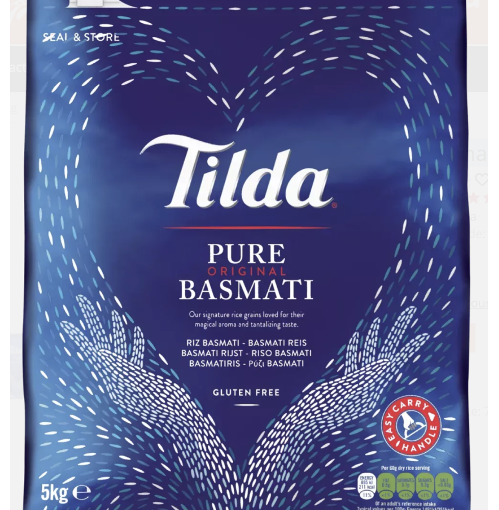 Pure Original Basmati Rice Tilda 5kg