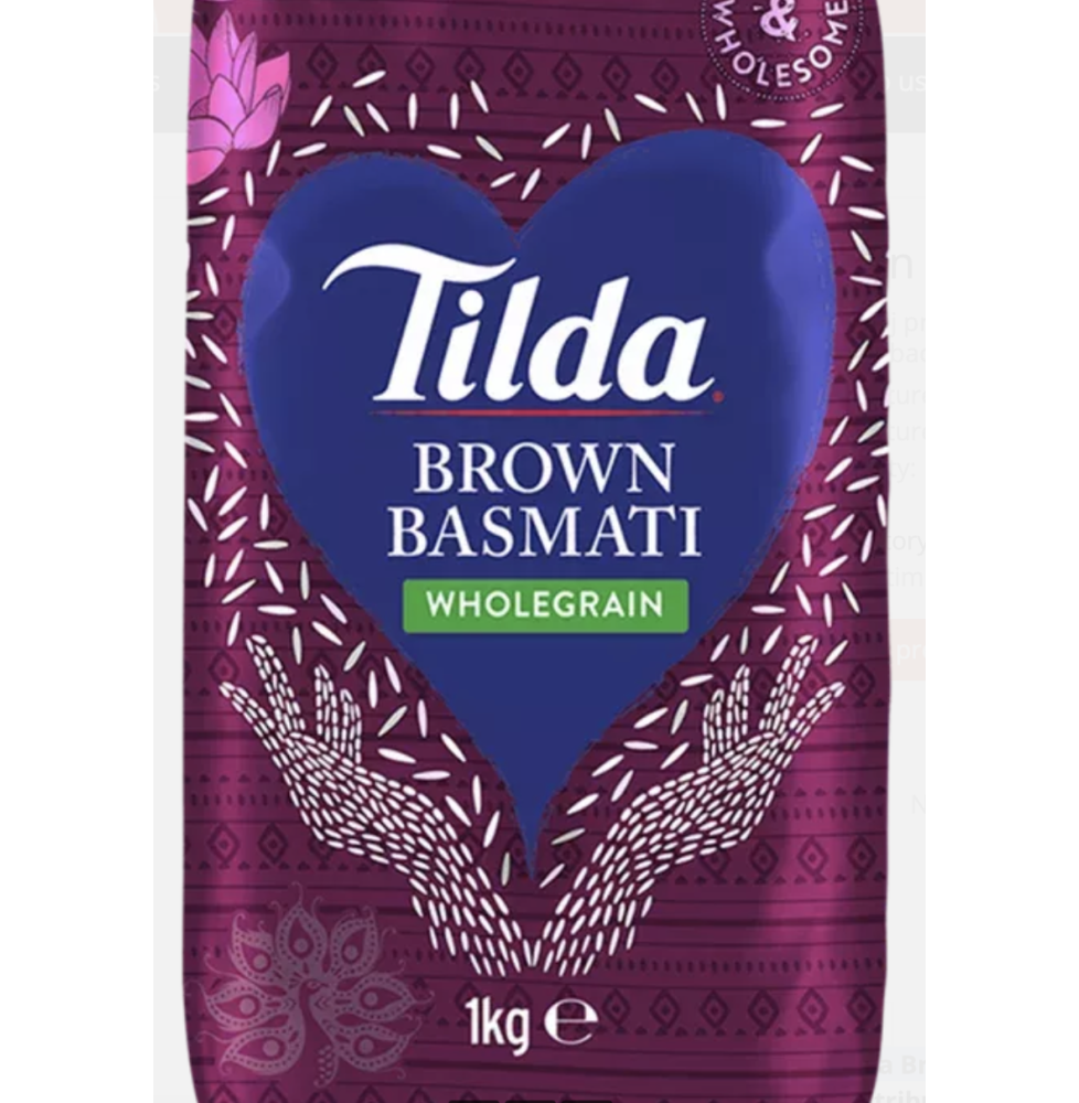 Brown Basmati Rice Tilda 1kg