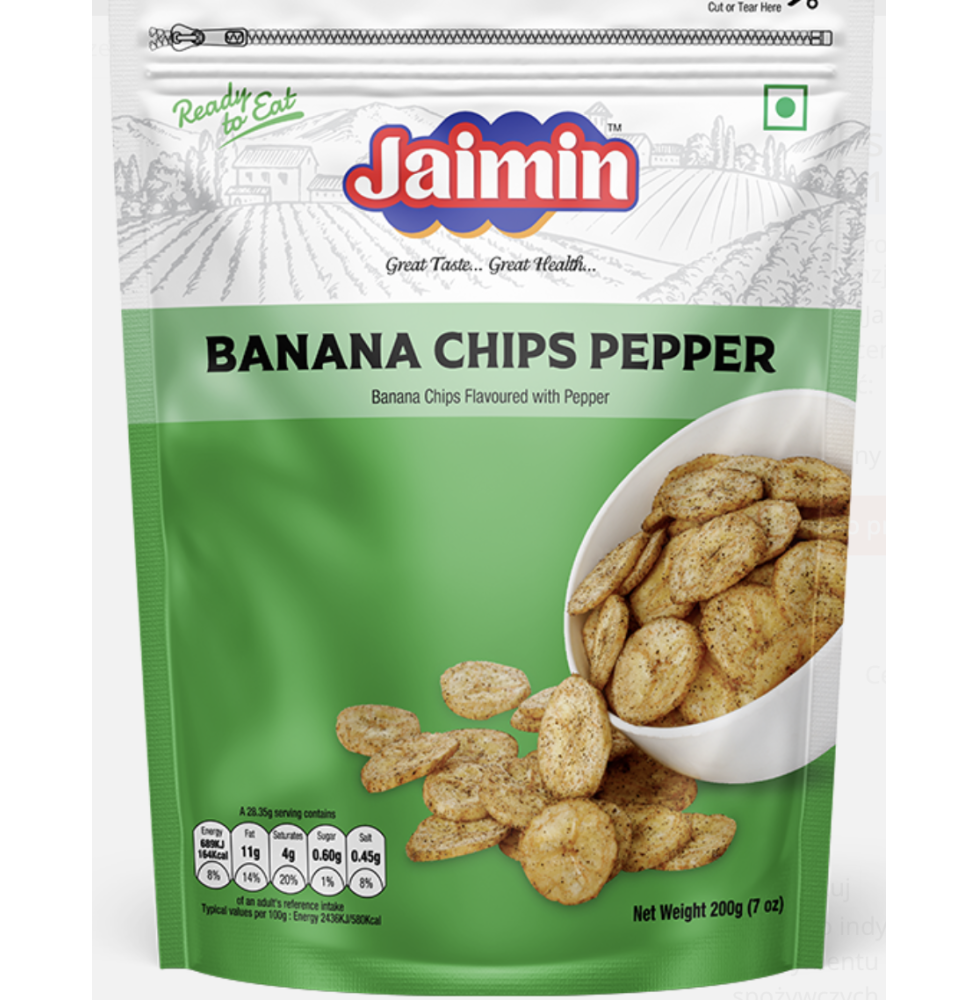 copy of Czipsy bananowe Banana Chips Masala Jaimin 175g