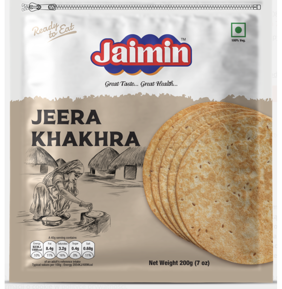 Indyjski Jeera Khakhra Jaimin 200g