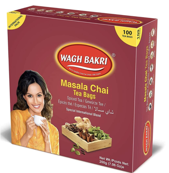 Masala Chai Tea with Spices Wagh Bakri 100 Bags