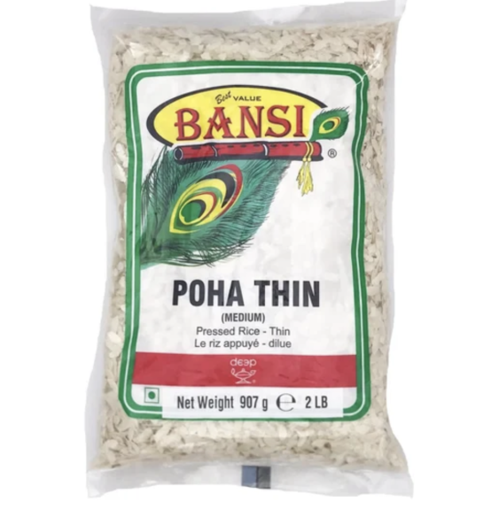 Płatki ryżowe średnie Poha Thin Bansi 907g